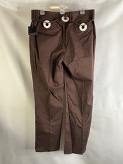 NOS Vintage 90s Womens 12 Baggy Wide Leg Belt Chino Pants Streetwear JNCO
