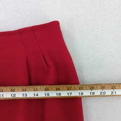 Vintage 1980s DONCASTER Women’s Skirt Suit Red / Black Crepe 100% Wool Sz 12