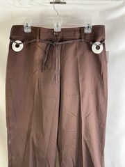 NOS Vintage 90s Womens 12 Baggy Wide Leg Belt Chino Pants Streetwear JNCO