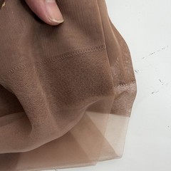 Bur-mil Cameo Stockings Size 11 Beige Seamless Sheer Run Resist Thigh High x 2