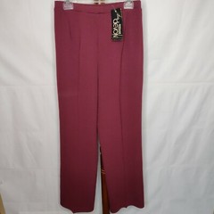 Lady Devon Vintage women’s size 32A maroon pants elastic waist straight leg NWT