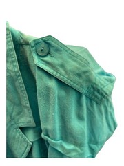 VTG 1980’s Colorayons Teal Blue Shirt Dress w/ Shoulder Pads Pockets Size 12 P