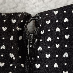 Vintage Beau Rivage NY Dress Size 11 (VTG) Black White Mini Hearts Print