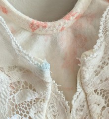 Vintage Victoria’s Secret Cotton Lace Bra 36C Floral Front Clasp *DISCOLORATION*
