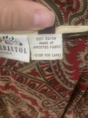 Susan Bristol Vintage Skirt Size 8 Paisley Fruit Print Rayon Made In USA