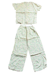 Vintage Womens Rutledge Faultless Lady Nobelt Pajama Set Yellow Blouse 14 34
