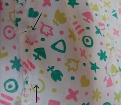 VTG 1950s Fun Novelty Print Cotton Dress 26W Bubble Gum Pink & Chartreuse