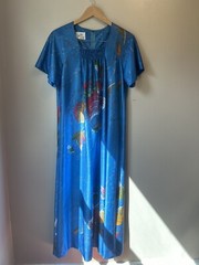 Women’s Vintage Night Gowns Size 12 “Ja-Na of Hawaii,” Ruched 50s 60s