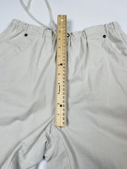 Vintage 90s Liz Claiborne elastic High Waisted drawstring Khaki Mom Shorts sz 8