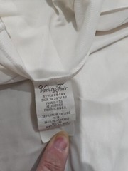 Vintage Vanity Fair White 36 Full Slip Nightgown 1950’s Nylon Machine Washable