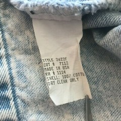 Vtg Women 80s 90s Acid Washed Cropped Denim Jean Jacket Distressed Medium Retro