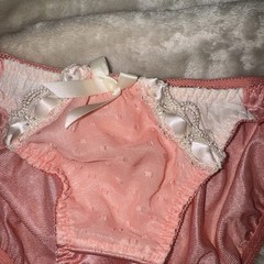 Vintage tutu Anna peach Cream Lace Bow Panties Size XS Bikini Panty
