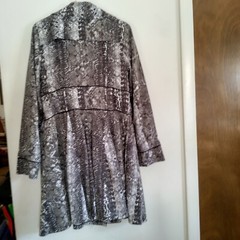 Vintage Women’s Candies Double Breasted Flared Dress Jacket Sz XL, Black & White