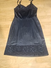 Vintage Unbranded Black Nylon Slip*sz38*Made In USA