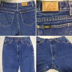 Vintage Lee Jeans High Waist Made In USA 8 Med 26 1/2” Waist Lee Riders 80s 90s
