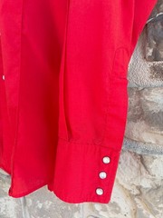 Vintage Ranchwear Red Western Snap Shirt USA Made Pearl Snaps Women’s M