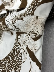 Vintage 70s Pykettes Women’s L Brown White Paisley Short Sleeve Retro Fashion