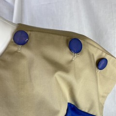 Vintage “Toni Todd” 60s 70s MOD color block knee length dress size 8 blue khaki