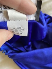 David Rose Vintage Saphire Blue 80s Rushed Dress NWT Deadstock made in USA 14