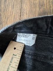 Vintage Rocky Mountain High Waisted Western Jeans Black Pleated Tapered 29/9