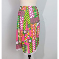 Accentuette Pink/Green/Yellow/White Mod Print Half Slip