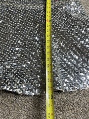 Vintage 60’s 70s Silver Sequin Mermaid Gown Dress Metallic Floral Glam Hollywood