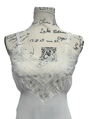 Vintage Ivory with Lace Babydoll Peignoir Nightgown Negligee w/ Shoulder Straps