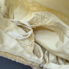 Vintage 1970s Cream Ivory Wedding Gown Babydoll Prairie Lace Cottage XS Handmade