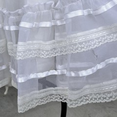Vintage 70s Dance Allure Alfred Angelo Boho Prairie Lace Ruffle Wedding Gown XXS