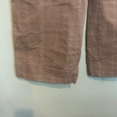 Gap Womens Wide Leg Plaid Career Work Flat Front Trouser Pants Brown Size 1