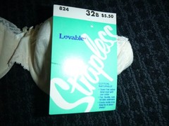 NOS Vtg Lovable Cotton Blend Strapless Bra Off White #824 Sz 32B