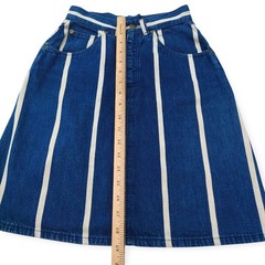 Vtg 70’s Rumble Seats by Wilkins Jean Skirt Women’s 24 In Waist Striped Cotton