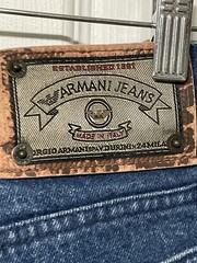 Vtg Armani Jeans 28×26 Unisex 80s 90s Tapered Leg High Waist Made in Italy C2