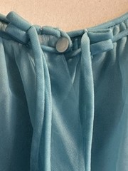 Eye Ful by the Flaums Vintage Nylon Chiffon Robe Turquoise sz S Lingerie Lace S