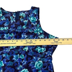 90s VTG All That Jazz Floral Maxi Dress 8/10 Navy Multi Sleeveless Straight Fit