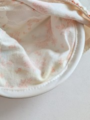 Vintage Victoria’s Secret Cotton Lace Bra 36C Floral Front Clasp *DISCOLORATION*