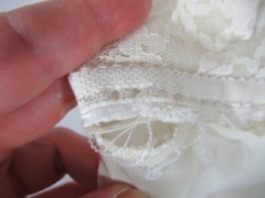 Vintage 50s 60s Loveable Satin Full Dress Slip Size 34B Ivory USA Made Lace