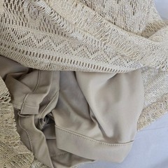 Giorgio Sant’ Angelo Lace Shift Maxi Dress, Cream/Gold Shimmer, Size 5/6, Vtg