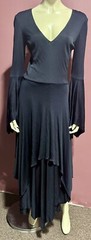 VTG Vintage Giorgio Beverly Hills Medieval Black Dress Drape Iconic Xs/Sm
