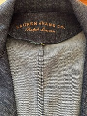 VTG Y2K Lauren Jeans Co Ralph Lauren Women’s Double Breasted Denim Jacket S *