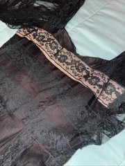 Vintage 1930s Black Twill Elegant Formal Evening Gown Size Small As Is