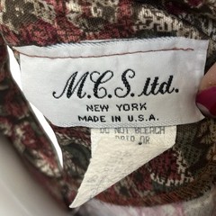 Vintage 80s MCS Ltd Dress Red Green Floral Womens Size 10 Petite 10P