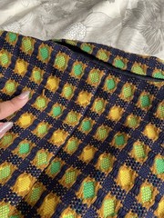 Vtg 90s PRADA Classic Tweed Textured Check Blazer Jacket Virgin Wool 40 Colorful