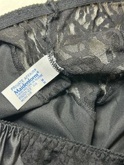 Maidenform Private Affair Black Slip Elastic Waist Lace Detail Size Medium