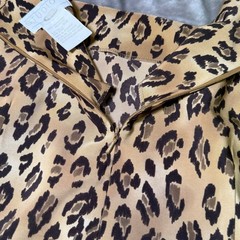 Vintage Studio C Womens Size 16W Leopard Print Shift Dress Sleeveless Floral Hem
