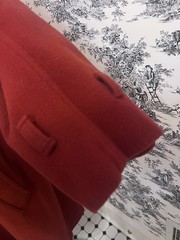 Vogue Paris Original Wool Coat VTG Large Deep Red