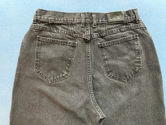 Vintage 90s Denim High Waist Jeans, Black, Medium, 31″ Waist