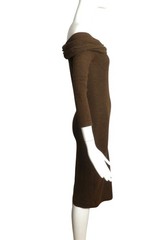 PIERRE CARDIN HAUTE COUTURE – 1989 Brown Wool Knit Dress, Size-4