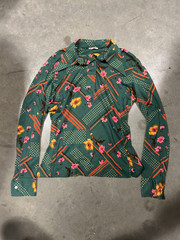 Vintage 70s Pierbe Blouse Top — Size 40 — Made in France
