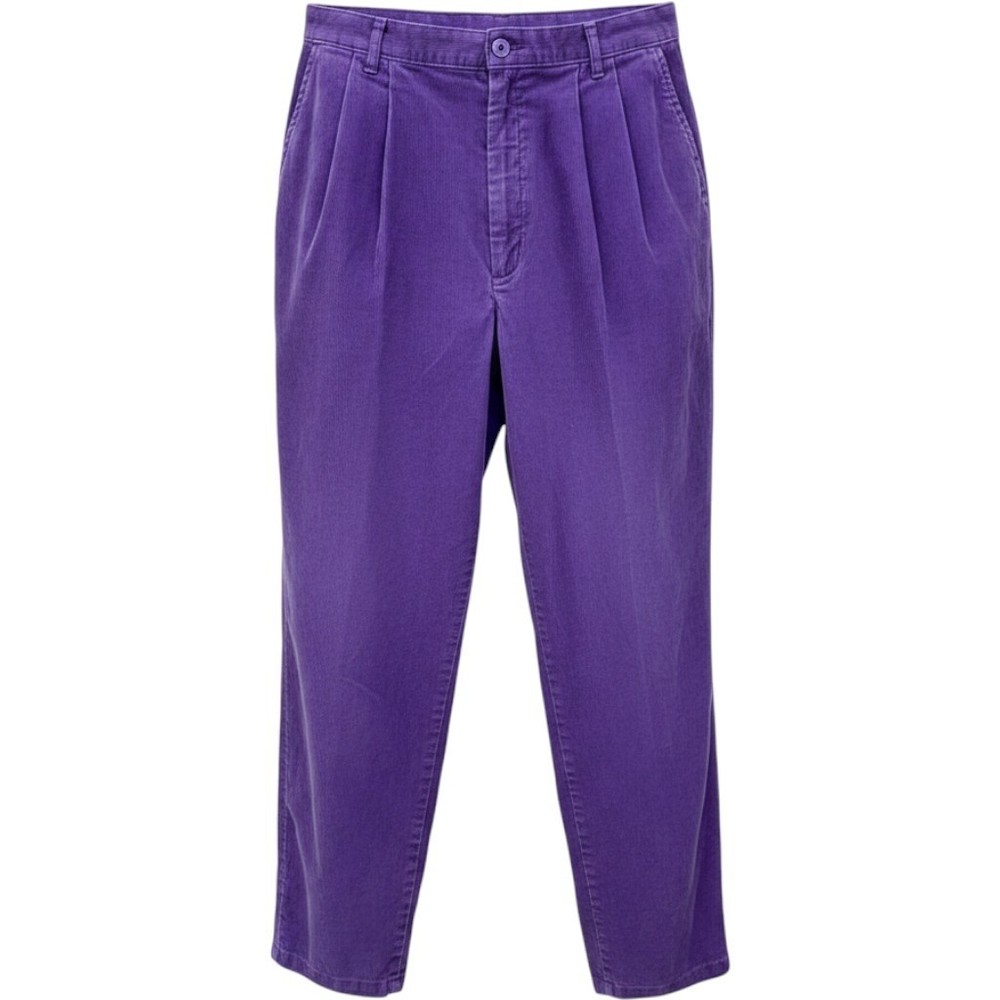 Pants Levis Corduroy Vintage Purple Pleated Tapered Size 12 Made in USA Bottoms